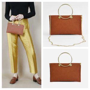 Ceibo Canela Ring Clutch Convertible Cross Body Purse